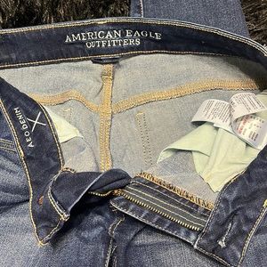 American Eagle “super low jegging”. These are super comfy, just too big